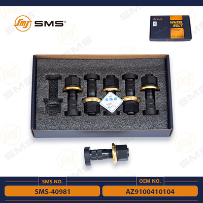 AZ9100410104 Sinotruk Howo Chassis Parts Baut Roda Depan SMS-40981