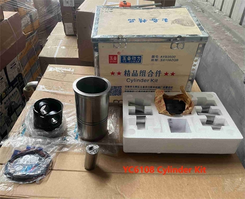 YC6108 Piston Yuchai Bagian Mesin Silinder Liner Piston Ring